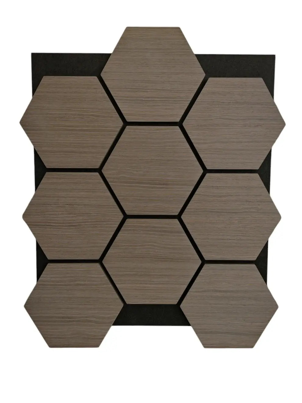 Akustikpaneel 5x Hexagon Nussbaum geräuchert 567x693x18mm (1,96m²) JVL Design
