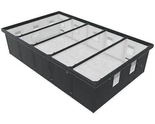 24 Fuß Anlage mit Attika und 2x Heiz-Kühl Klimagerät BBT Bäuerle Bau Team