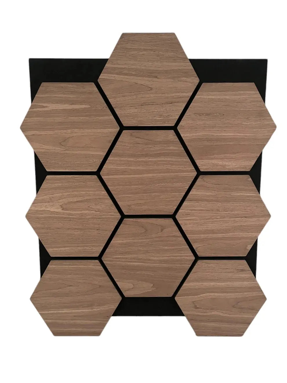Akustikpaneel 5x Hexagon Nussbaum 567x693x18mm (1,96m²) JVL Design