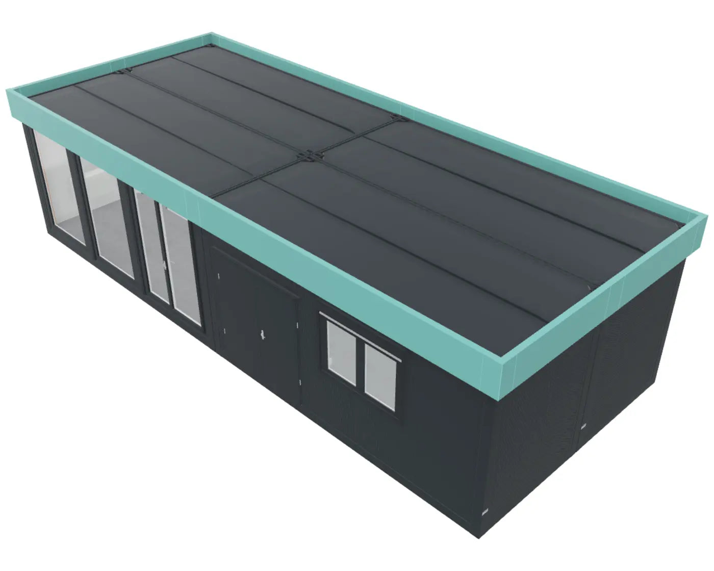 Büro- und Sanitärcontaineranlage PLUS Line 20’ – Komplettsystem BBT Bäuerle Bau Team