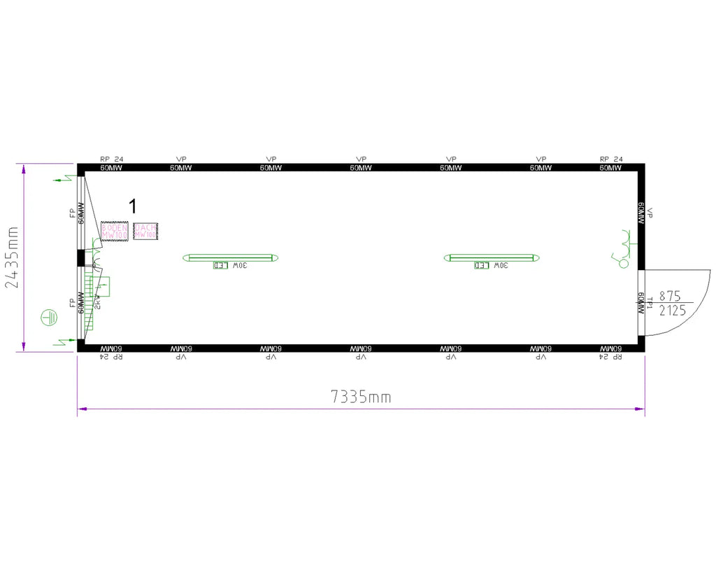 Bürocontainer BM 24' Containex