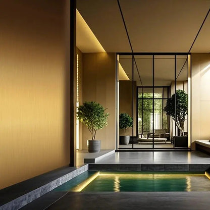 Bamboo WPC Metall PET-Serie Gelb Gold 2600x1220x5mm (3,172m²) - 34,50 € m² JVL Design