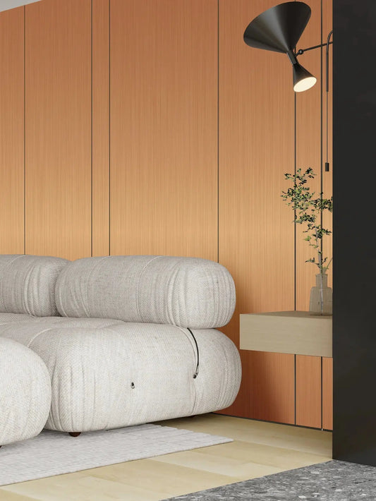 Bamboo WPC Metall PET-Serie Kupfer 2600x1220x5mm (3,172m²) - 34,50 € m² JVL Design