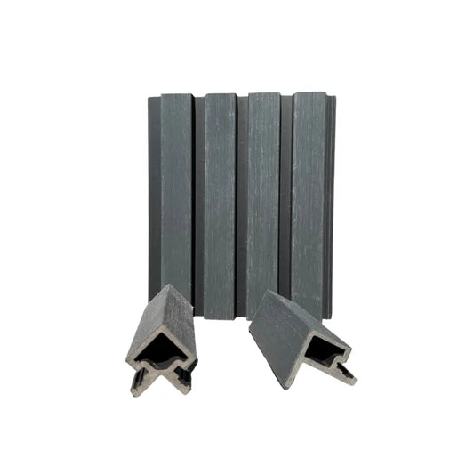 WPC Fassadenverkleidung Anthrazit co-extrudiert 219x21mm Länge 2,9m - 0,635 m² JVL Design