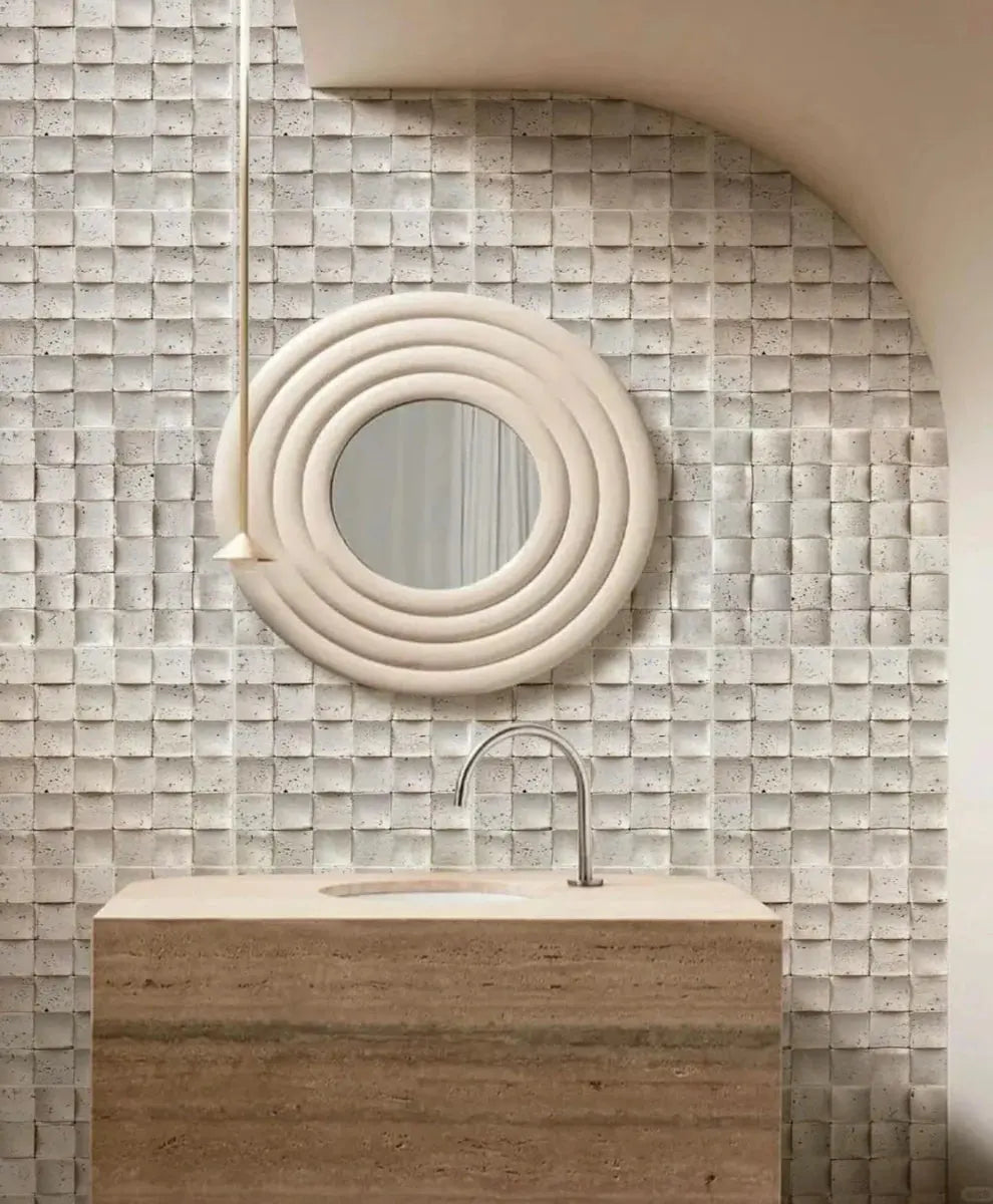 Flexibler Stein Mosaik weiß 2600x600mm (1,56m²) - 57,63 m² JVL Design