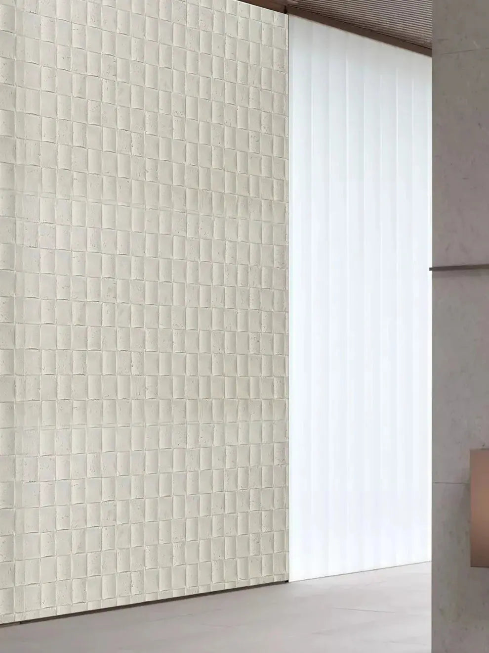 Flexibler Stein Mosaik weiß 2600x600mm (1,56m²) - 57,63 m² JVL Design
